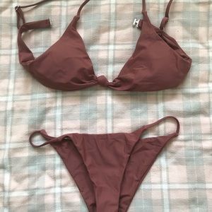 Sexy Red/Brown Knotted Bikini